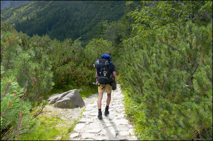 hiker with backpack