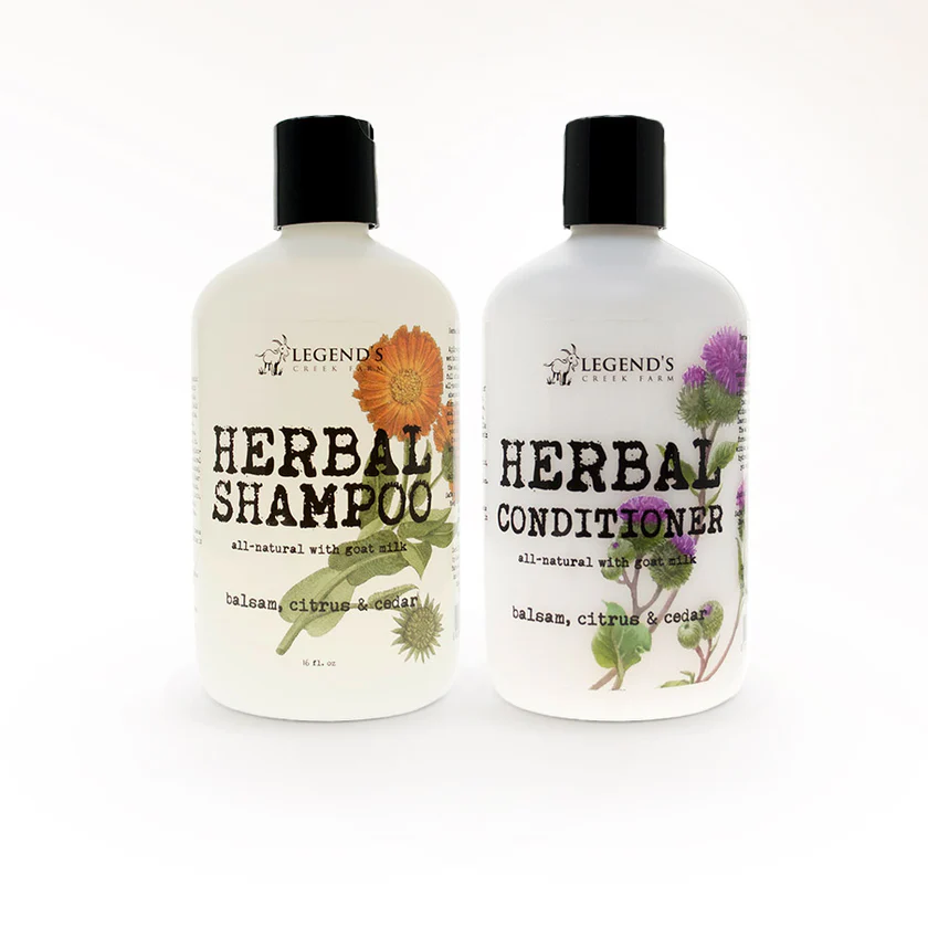 Goat Milk Shampoo & Conditioner Bundle by Legend's Creek Farm