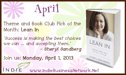 april 2013 theme and lean in book club